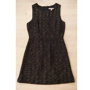 Banana Republic Black Metallic Textured Dress size 2 Petite